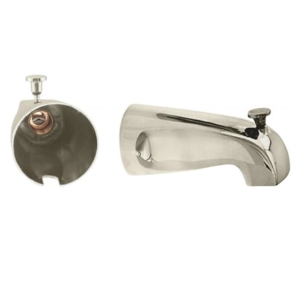 Westbrass Nose Diverter 5-1/2" Tub Spout in Satin Nickel D311-07